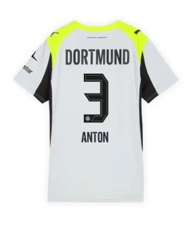 Billige Fotballdrakt Borussia Dortmund Waldemar Anton #3 Replika Bortedrakt Dame 2025-26 Kortermet